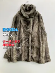 EMODA エモダ アウター F フェイクファー 無地 ミドル丈 フードなし ボタン留め ジップアップ レディースのサムネイル