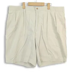 大きいサイズ メンズW40 POLO GOLF RALPH LAUREN 2タックショートパンツ ストレッチ ショーツ ハーフパンツ 実寸ウエスト103cm ベージュ系 ラルフローレン hpc-0200 【アメカジ】【古着】【中古】のサムネイル