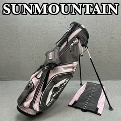 SUN MOUNTAIN サンマウンテン ゴルフ スリム キャディバッグ スタンド式 約8型 2分割 ピンク グレー ナイロンのサムネイル