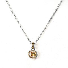 未使用品 pt950 天然シトリン pt850 ネックレス - メルカリ