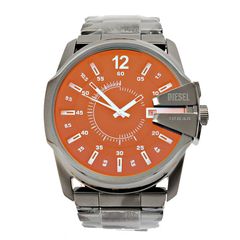 DIESEL DZ1084 クロノグラフ時計 赤シルバー - メルカリ