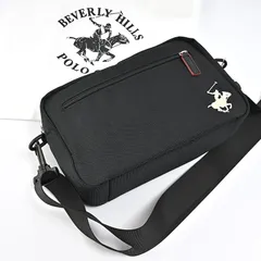 【新品】BEVERLY HILLS POLO CLUB ビバリーヒルズポロクラブ ショルダーバッグ ブラック/ホワイト BHC005-BK/WH 平行輸入品 新生活のサムネイル