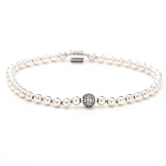 【新品】パンドラ ブレスレット レディース Beads & Pav? Bracelet 19サイズ シルバー 598342CZ-19 PANDORAのサムネイル