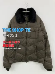 THE SHOP TK ザショップティーケー ダウンジャケット/コート 2 カーキ ナイロン フェイクファー 無地 キルティング ミドル丈 フードなし ジップアップ メンズのサムネイル