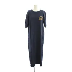 チャンピオン CHAMPION ワンピース L 紺 ラウンドネック 半袖 ロング丈 ロゴプリント /JPのサムネイル