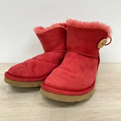 UGG australia ムートンブーツ レッド/赤 US7/UK5.5/EU38(24cm相当) ボア サイドボタン ショートブーツ[OA04793]のサムネイル
