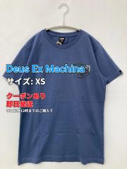Deus Ex Machina Tシャツ/カットソー XS ブルー 前面プリント バックプリント ブランドロゴ ミドル丈 半袖 クルーネック(丸首) メンズ