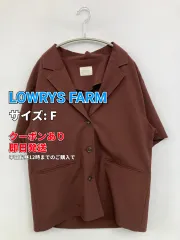 LOWRYS FARM ローリーズファーム アウター F ブラウン 無地 ミドル丈 フードなし ボタン留め レディースのサムネイル