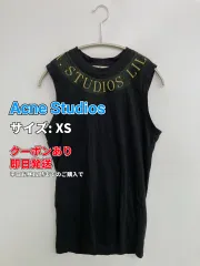 Acne Studios アクネスタジオ タンクトップ XS ブラック ブランドロゴ 刺繍 カップなし レディースのサムネイル