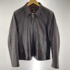 【中古】REAL McCOYS buco HORSEHIDE レザージャケット サイズ40 ブラウン 傷あり[91]のサムネイル