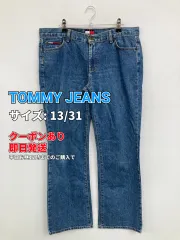 TOMMY JEANS トミージーンズ デニムパンツ 13/31 ブルー フルレングス 無地 ワンポイント ワイド・ルーズ フレア・ブーツカット レギュラー ヴィンテージ レディースのサムネイル