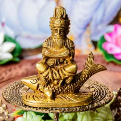 ジュレーラル　インダス河の神　Jhule lal  ブラス製　高さ：約8.5cm / ジュレーラル Jhulelal 神のサムネイル