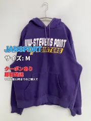 JANSPORT ジャンスポーツ パーカー M パープル コットン 裏起毛 前面プリント プルオーバー 長袖 メンズのサムネイル