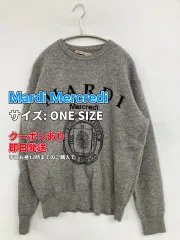 Mardi Mercredi マルディメクルディ ニット/セーター ONE SIZE グレー ウール・ニット ナイロン カシミヤ 前面プリント ブランドロゴ ミドル丈 長袖 クルーネック(丸首) レディースのサムネイル