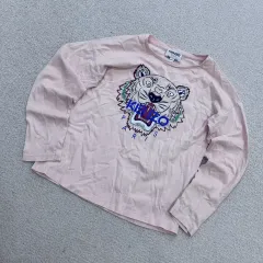 8A/128 KENZO キッズ タイガー 刺繍 長袖 Tシャツ 0630E2のサムネイル