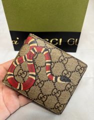箱 保存袋 GUCCI グッチ GGスプリーム 二つ折り財布 キングスネーク 蛇