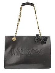 インゲボルグ INGEBORG チェーン トート バッグ レザー 革 ブラック 黒 ロゴ かばん ショルダーのサムネイル