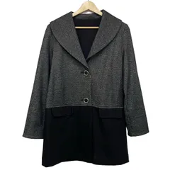 COURREGES(クレージュ) コート サイズ40 M レディース美品  - ダークグレー×黒 長袖/秋/冬のサムネイル