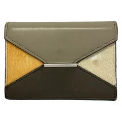 CELINE(セリーヌ) 名刺入れ - ベージュ×ダークブラウン×マルチ レザーのサムネイル