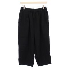 에반 에바 evam eva linen wool pants 린넨 울 팬츠 와이드 이지 웨스트 고무 원 컬러 무지 M 블랙 블랙 E243T084 /BB