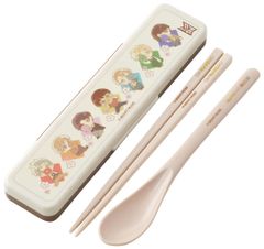 스케이터 (Skater) 콤비 세트 젓가락 숟가락 세트 TinyTAN 18cm 항균 성인용 일본제 CCS3SAAG-A