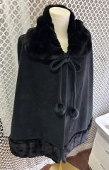 LANVIN カシミヤ ケープコート ポンチョ フォックスファー LANVIN カシミヤ ケープコート ポンチョ フォックスファー - メルカリ