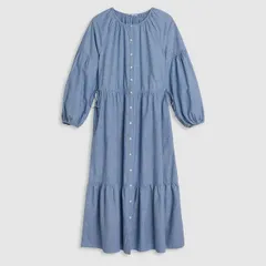 リーバイス レディース トップス ワンピース マキシ Levis Womens Jolene Long Maxi Dress Honestly Happyのサムネイル