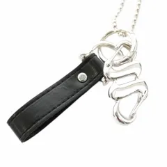 アメリヴィンテージ Ameri VINTAGE NEW LOGO CARABINER KEY CHAIN ネックレス ロゴ チェーン シルバーカラー 黒 ブラック /KUのサムネイル