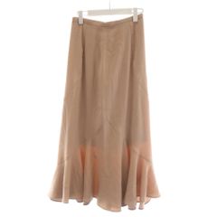 美品✨ルルウィルビー 24SS イレギュラーラッフルスカート ベージュ M