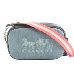 美品✨ coach コーチ ショルダーバッグ デニム✖️レザー 93986 - メルカリ