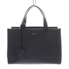 agnes b【美品】サフィアーノレザー 2way ブリーフケース ブラック