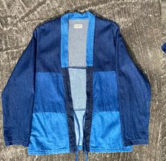 GREG LAUREN US Navy Blanket Kimono SIZE1 - メルカリ