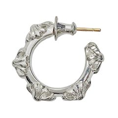 P*P様 クロムハーツ クロスバンド フープ ピアス シルバー SV925 片耳 Chrome Hearts クロムハーツ HOOP CROSS SML クロスバンド フープ