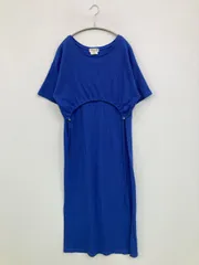 CIAOPANIC TYPY チャオパニックティピー ワンピース MEDIUM ブルー コットン 無地 半袖 ロング・マキシ丈 タイト レディースのサムネイル