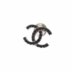 シャネル CHANEL ココマーク ブローチ ラインストーン 青 シルバーカラー /KH ■OHのサムネイル