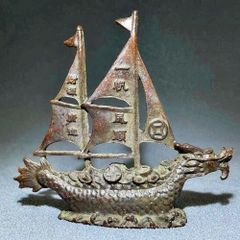Copper Dragon Boat - Smooth Sailing, Abundant Wealth, Craftwork, Artwork, Figurine
