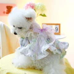 新品 ZYYRSS 夏犬ドレス 犬服 ワンピース 春夏秋 ペット服 犬スカート 夏用 通気 涼しい 春夏 ドッグウェア ベスト 洋服 可愛い 脱毛保護 日焼き防ぐ お散歩 お出かけ 吸水 速乾 猫服 おしゃれ かわいい 小型犬 中型犬 (グリーン M)のサムネイル