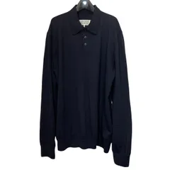 【中古】Maison Margiela メゾンマルジェラ ニットポロネイビー S50GL0061 M13098 サイズXL ネイビー ポロシャツ 26001272 RDのサムネイル