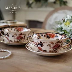 英国メイソンズMason's ブルーマンダレイ スープカップ２客のサムネイル