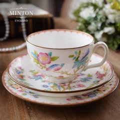 黒壺美品】英国製 ウェッジウッド☆クイーンズプレーン☆花
