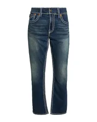 トゥルーレリジョン メンズ ボトムス デニムパンツ ストレートレッグ TRUE RELIGION Blue ブルーのサムネイル
