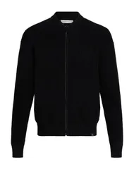 カルバンクライン メンズ アウター カーディガン ファスナー付きニット CALVIN KLEIN JEANS Black ブラックのサムネイル