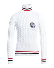 バルマン メンズ アウター ニット・セータートルネック BALMAIN White ホワイトのサムネイル
