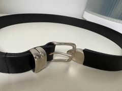 即完 コムデギャルソン オム GARCONS レザーベルト ブラック - メルカリ