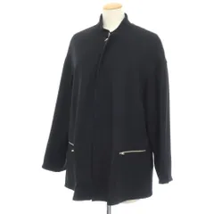 【中古】ワイズ Y's 80S ウール Aライン ジップアップブルゾン ブラック【サイズ表記なし（L位）】【レディース】のサムネイル