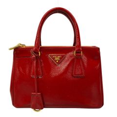 PRADA ハンドバッグ レッド サフィアーノレザー - メルカリ