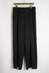 25SS ssstein stein シュタイン st.1253 EXTRA WIDE TROUSERS 2/90 WOOL GABARDINE エクストラ ワイド トラウザーズ パンツ 黒 M 3989Q♪のサムネイル