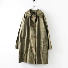 美品 フランス製 JPタグ ギャレゴデスポート GALLEGO DESPORTES 裏カモフラ ロング ショップコート S カーキ┃上着【2400015043913】のサムネイル