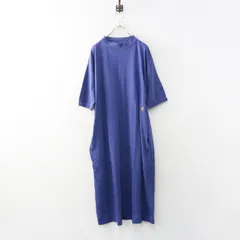 45R 45rpm フォーティファイブアール 45th タツノオトシゴ刺繍 天竺ワンピース＼ブルー ドレス【2400015049090】のサムネイル
