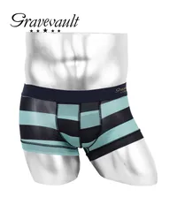 新品 未使用 Gravevault グレイブボールト 下着 Border line メンズ ローライズ ボクサーパンツ 519163【メール便】 ブラックミントのサムネイル